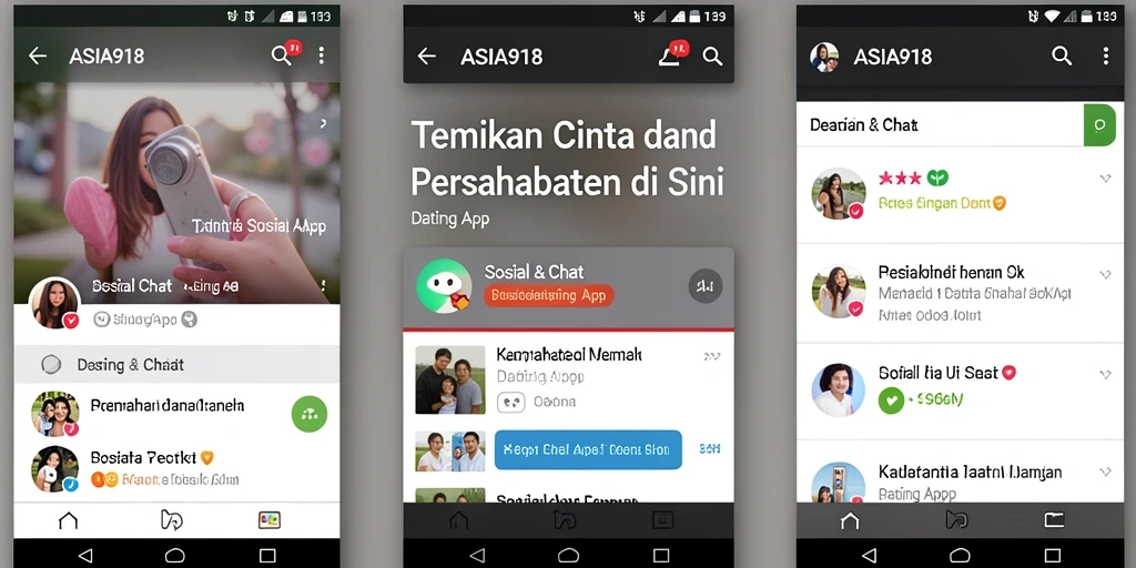 Tampilan antarmuka utama ASIA918 yang menarik dan mudah digunakan.