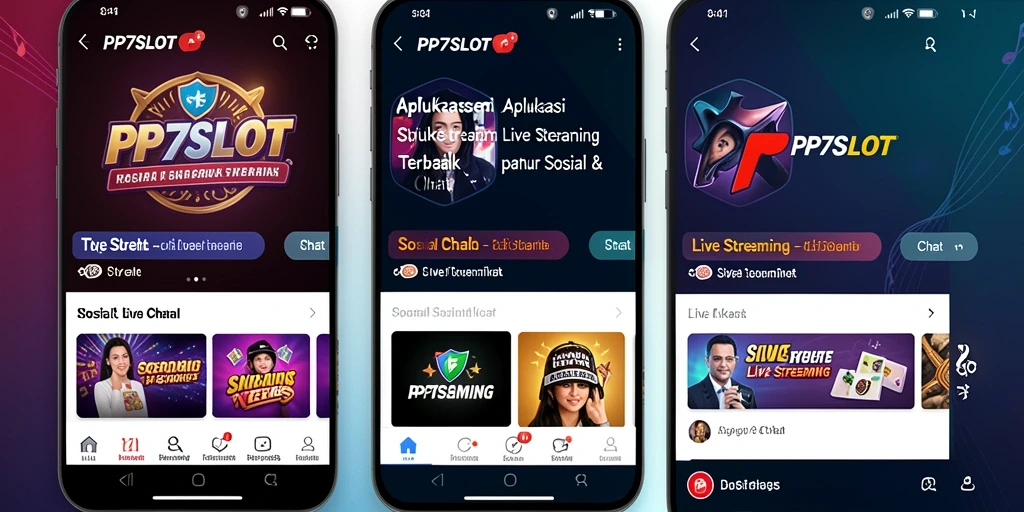 Antarmuka pengguna PP7SLOT yang intuitif untuk Live Streaming.