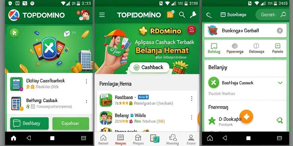 Tampilan antarmuka pengguna TOPDOMINO yang intuitif dan menarik.