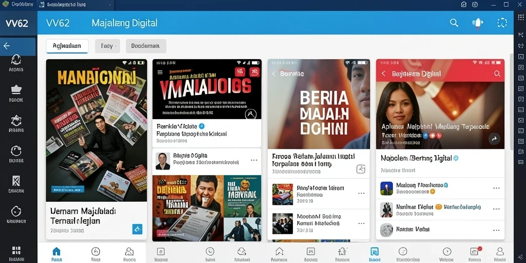 Antarmuka aplikasi VV62 yang menarik dan informatif.